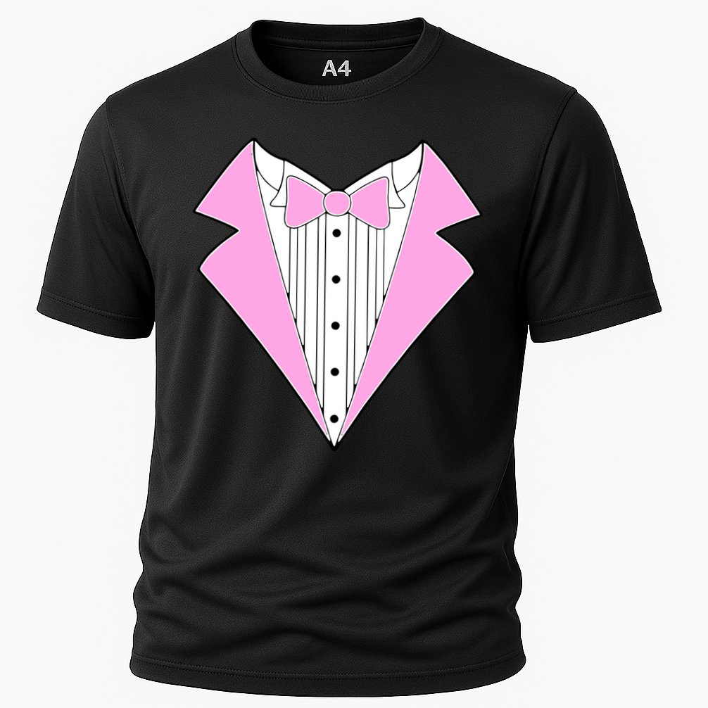 Pink Tux Party Tuxedo Performance Shirt