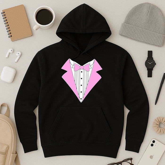 Pink Tux Party Tuxedo Hoodie