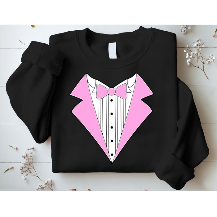 Pink Tux Party Tuxedo Sweatshirt