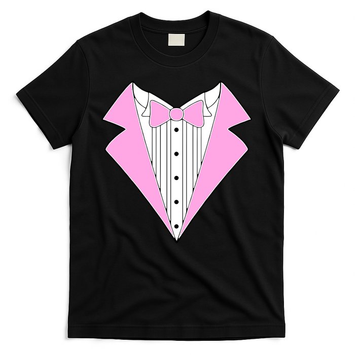 Pink Tux Party Tuxedo T-Shirt