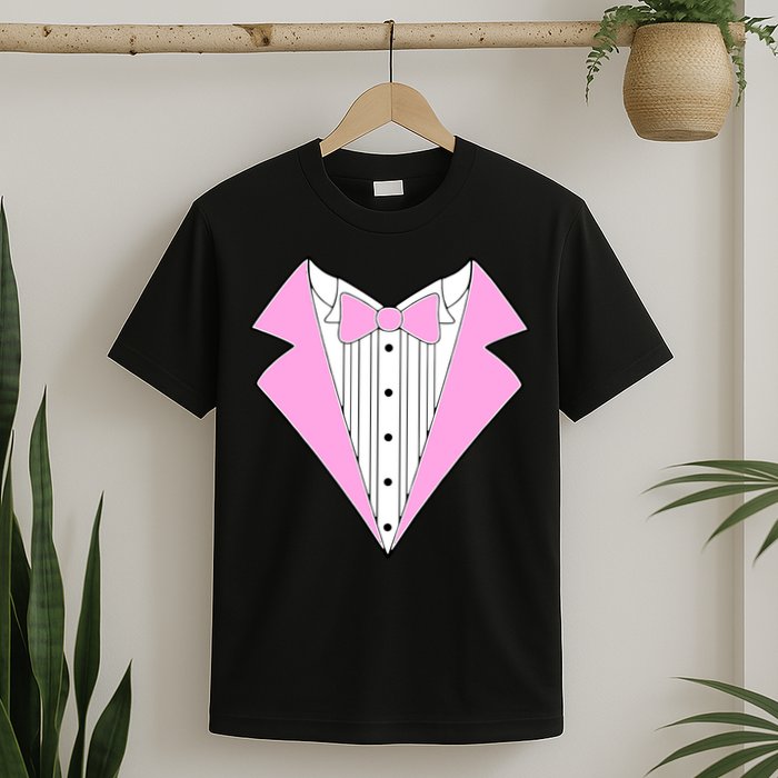 Pink Tux Party Tuxedo T-Shirt