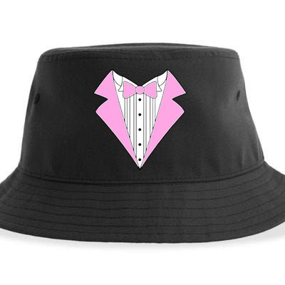 Pink Tux Party Tuxedo Sustainable Bucket Hat