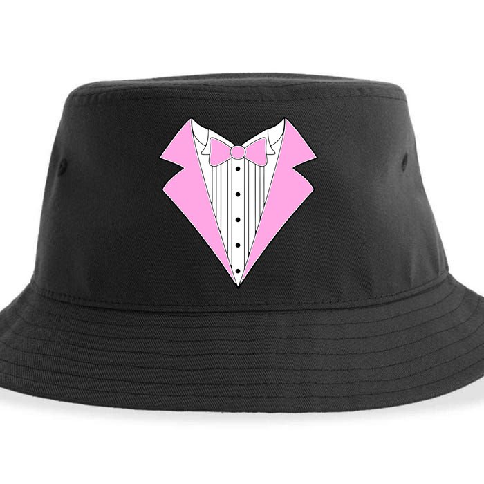 Pink Tux Party Tuxedo Sustainable Bucket Hat