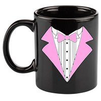 Pink Tux Party Tuxedo 11oz C Handle Ceramic Mug