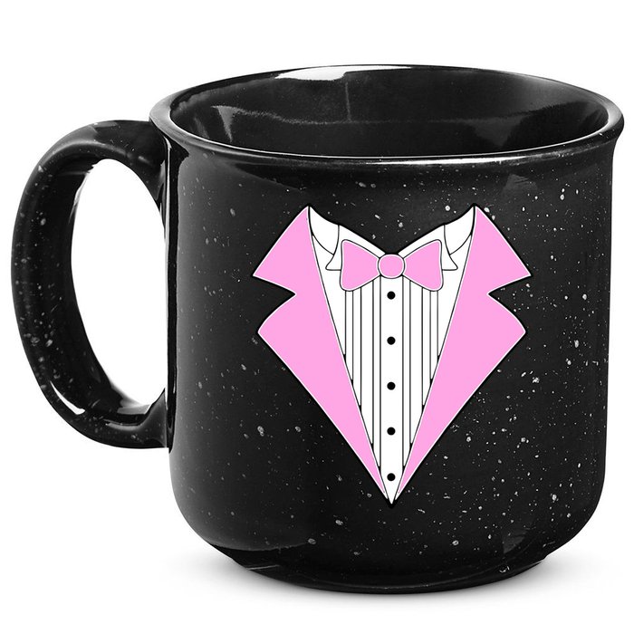Pink Tux Party Tuxedo 15oz Campfire Ceramic Mug