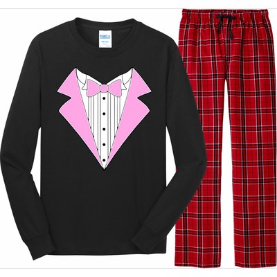 Pink Tux Party Tuxedo Long Sleeve Pajama Set