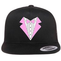 Pink Tux Party Tuxedo Flatbill Hat