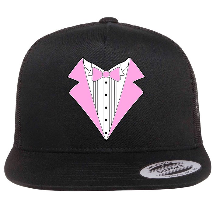 Pink Tux Party Tuxedo Flatbill Hat