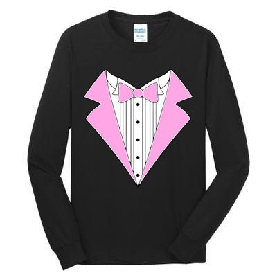 Pink Tux Party Tuxedo Tall Long Sleeve T-Shirt