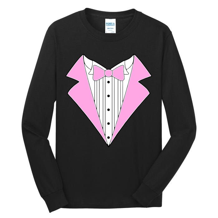 Pink Tux Party Tuxedo Tall Long Sleeve T-Shirt