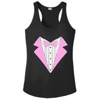 Pink Tux Party Tuxedo Ladies PosiCharge Competitor Racerback Tank
