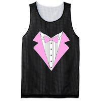 Pink Tux Party Tuxedo Mesh Reversible Basketball Jersey Tank
