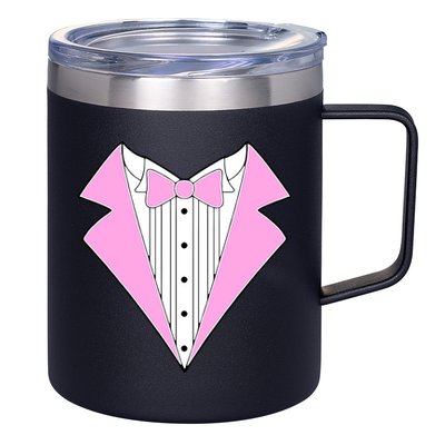 Pink Tux Party Tuxedo 12oz Stainless Steel Coffee Mug