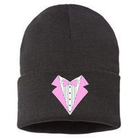 Pink Tux Party Tuxedo Sustainable Knit Beanie