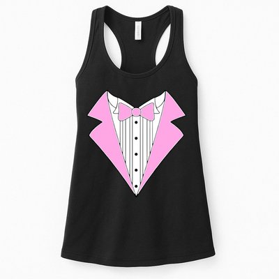 Pink Tux Party Tuxedo Womens Tank Top
