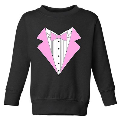 Pink Tux Party Tuxedo Toddler Sweatshirt
