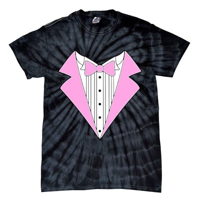 Pink Tux Party Tuxedo Tie-Dye T-Shirt