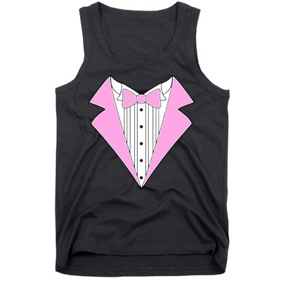 Pink Tux Party Tuxedo Tank Top