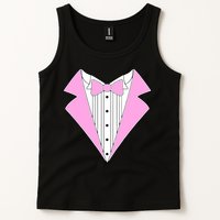 Pink Tux Party Tuxedo Tank Top