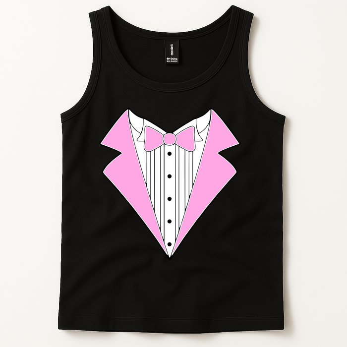Pink Tux Party Tuxedo Tank Top