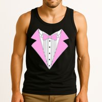 Pink Tux Party Tuxedo Tank Top