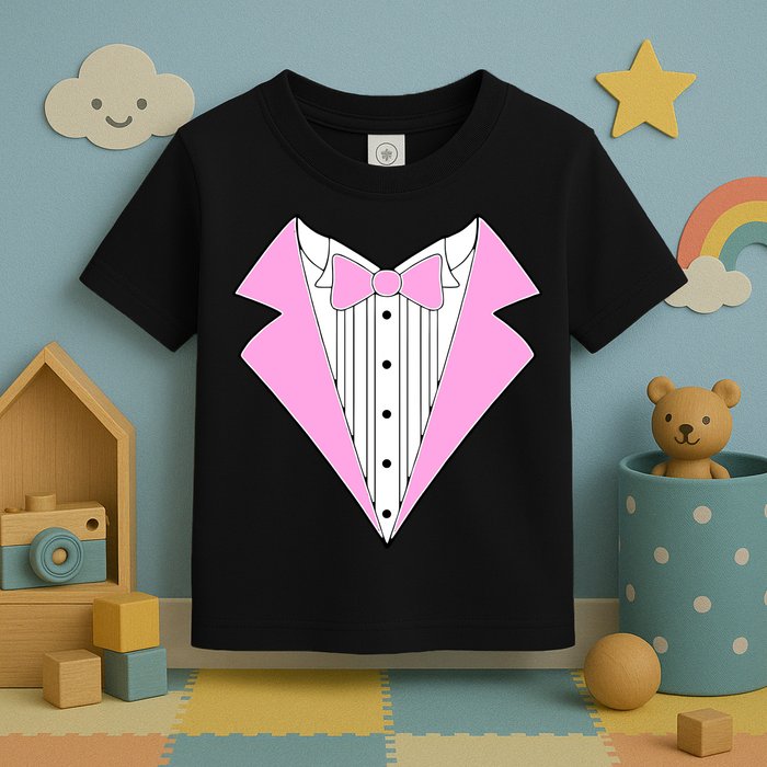 Pink Tux Party Tuxedo Toddler T-Shirt