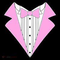 Pink Tux Party Tuxedo Crop Top