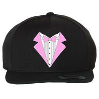 Pink Tux Party Tuxedo Wool Snapback Cap