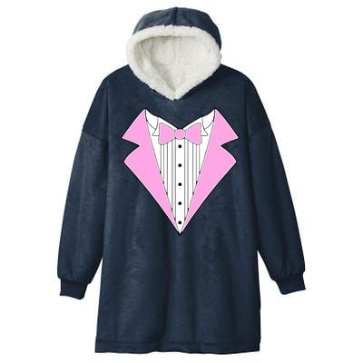 Pink Tux Party Tuxedo Hooded Wearable Blanket