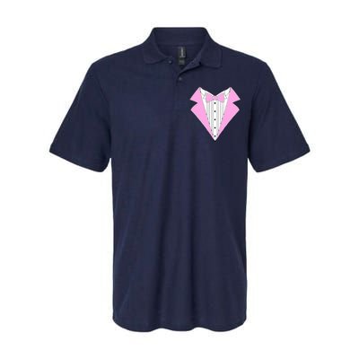 Pink Tux Party Tuxedo Softstyle Adult Sport Polo