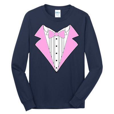 Pink Tux Party Tuxedo Tall Long Sleeve T-Shirt