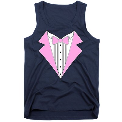 Pink Tux Party Tuxedo Tank Top