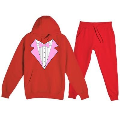 Pink Tux Party Tuxedo Premium Hooded Sweatsuit Set