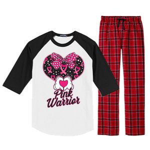 Pink Warrior Breast Cancer Awareness Raglan Sleeve Pajama Set