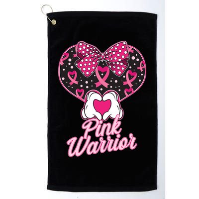 Pink Warrior Breast Cancer Awareness Golf Towel