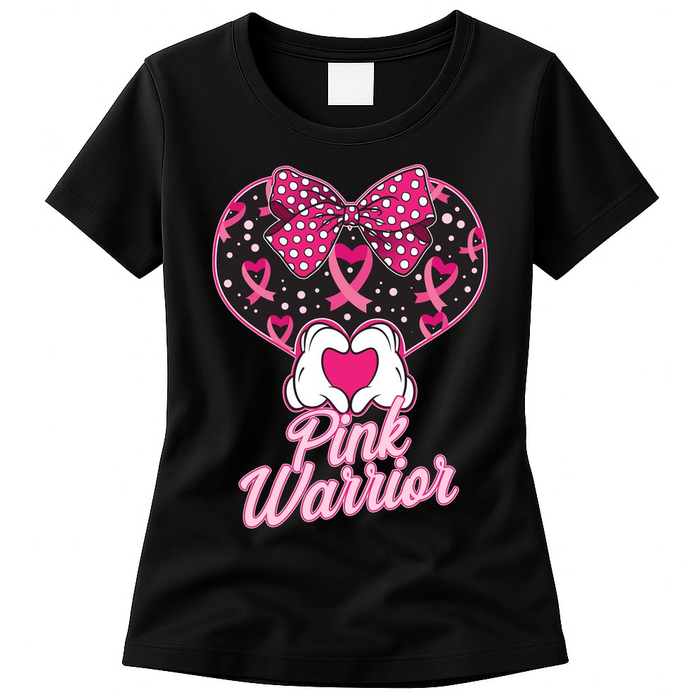 Pink Warrior Breast Cancer Awareness Womens T-Shirt