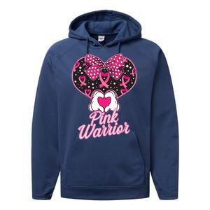 Pink Warrior Breast Cancer Awareness Performance Fleece Hoodie