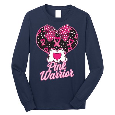 Pink Warrior Breast Cancer Awareness Long Sleeve Shirt