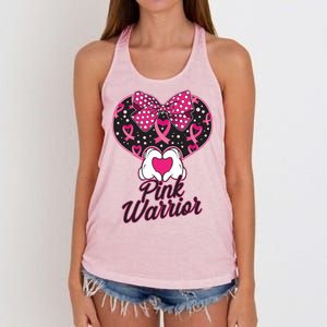 Pink Warrior Breast Cancer Awareness Women's Knotted Racerback Tank