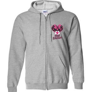 Pink Warrior Breast Cancer Awareness Full Zip Hoodie