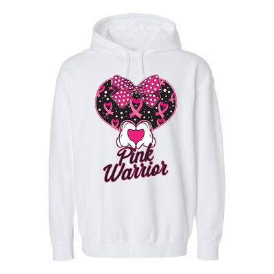 Pink Warrior Breast Cancer Awareness Garment-Dyed Fleece Hoodie