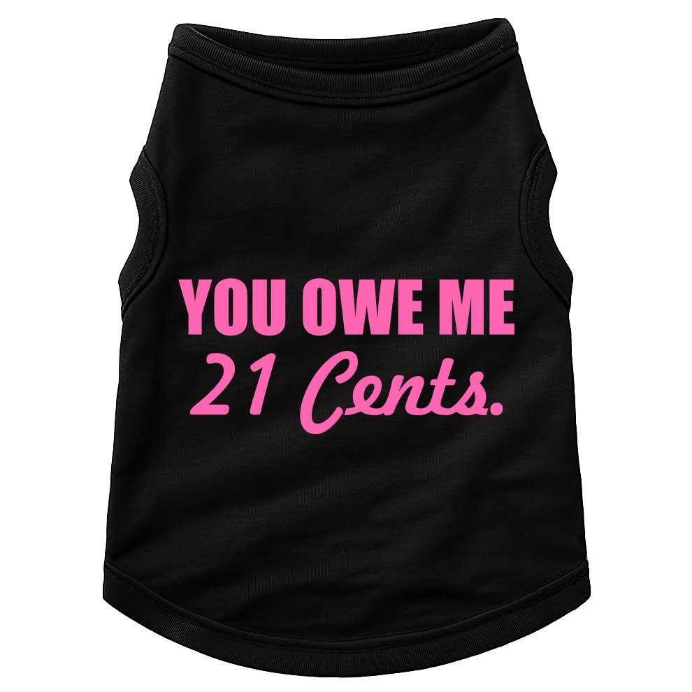 Pink You Owe Me 21 Cents. Feminists Doggie Tank