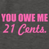 Pink You Owe Me 21 Cents. Feminists Vector Backpack