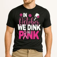 Pickleball In October We Dink In Pink Breast Cancer Cooling Performance Crew T-Shirt