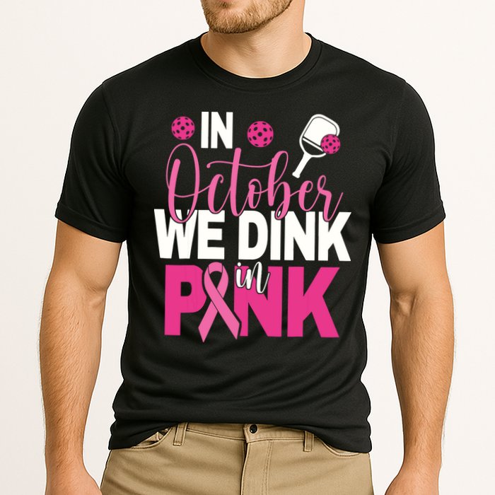 Pickleball In October We Dink In Pink Breast Cancer Cooling Performance Crew T-Shirt