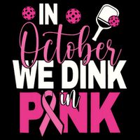 Pickleball In October We Dink In Pink Breast Cancer Cooling Performance Crew T-Shirt