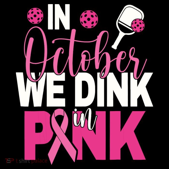 Pickleball In October We Dink In Pink Breast Cancer Sustainable Bucket Hat