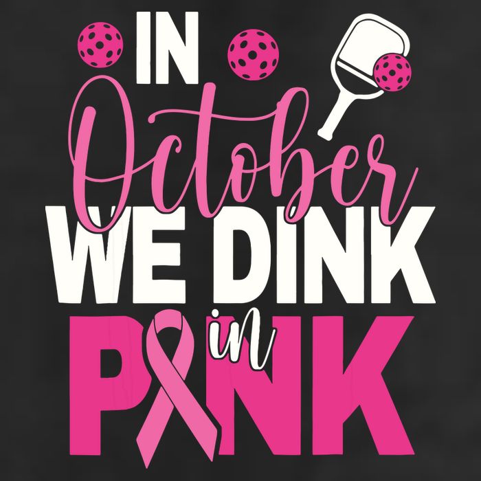 Pickleball In October We Dink In Pink Breast Cancer Golf Towel