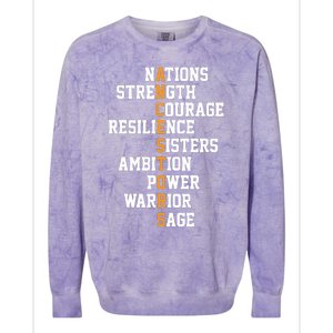 Proud Indigenous Our Ancestors Are Native Americans Colorblast Crewneck Sweatshirt