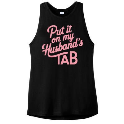 Put It On My HusbandS Tab Ladies PosiCharge Tri-Blend Wicking Tank